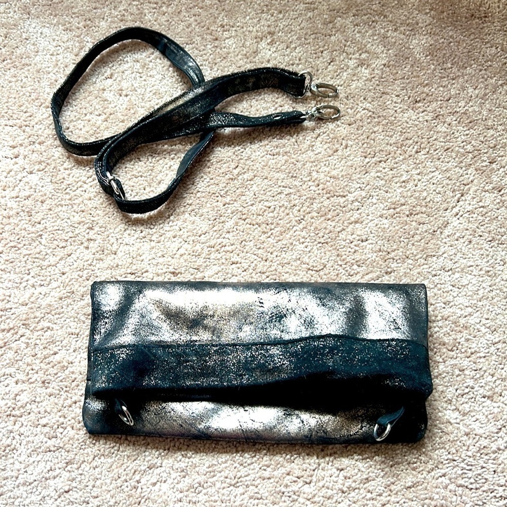 CoFi Mollie suede Cross-Body Convertible Clutch - Picture 3 of 5